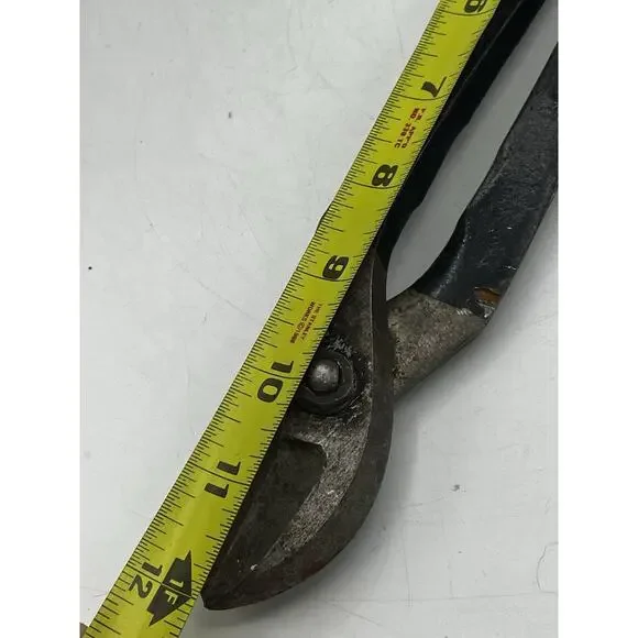 Vintage Compton 9 Forged Steel Tin Snips Sheet Metal Shears Scissor Type USA - Picture 6 of 7